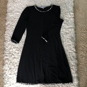Black Dress with Leopard Print lining size small